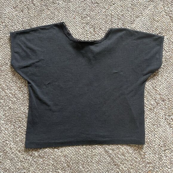 Vintage 1987 3D Emblem Harley Davidson Eagle Rose Shirt USA Womens Size Medium - Picture 11 of 12